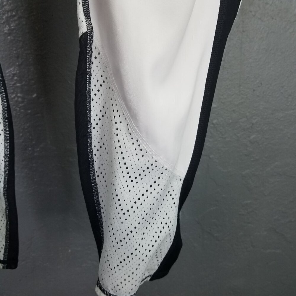 Athleta Precision Leggings Women's XL High Rise 7/8 Black White Perforated Mesh - Picture 4 of 16